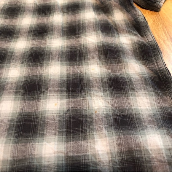 John Varvatos Blue White Checked Short Sleeve Button Shirt Mens Size Large - Picture 3 of 6
